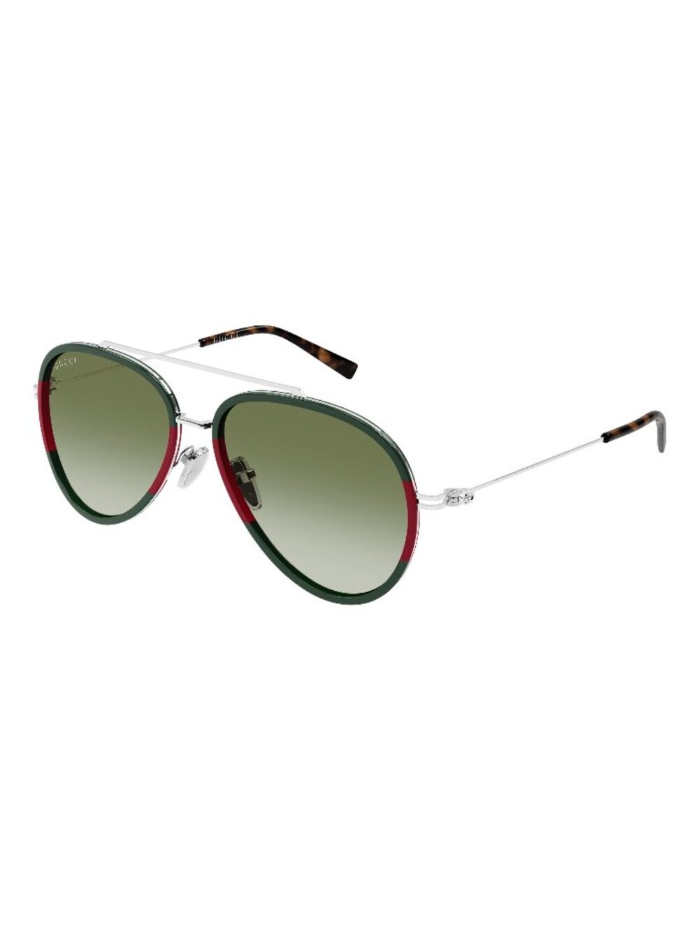 New Gucci Men's Sunglasses Green Lens Injected Frame GG1981S 007 56
